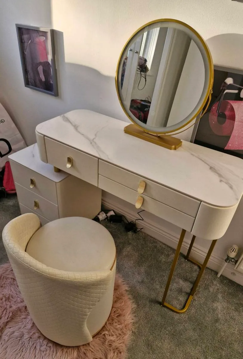 Makeup Table & Stool - Image 1