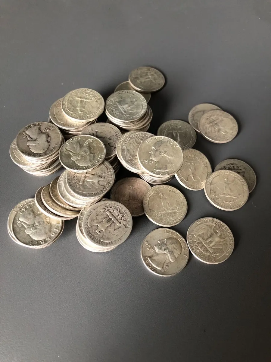 90 US Silver Quarter Dollars (Pre-1965) 90% Silver - Image 4