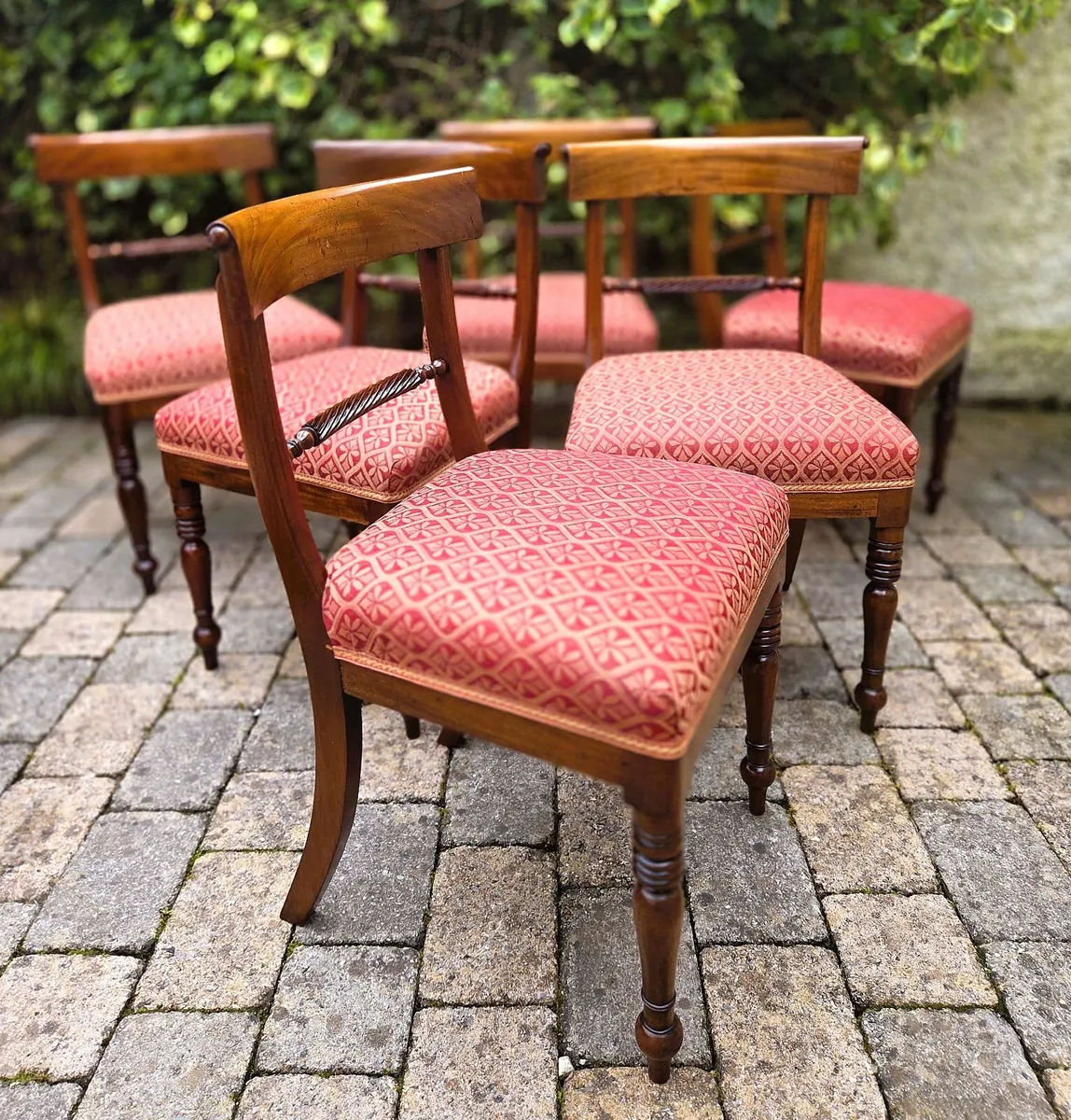 Set of 6 Regency style chairs - Image 4