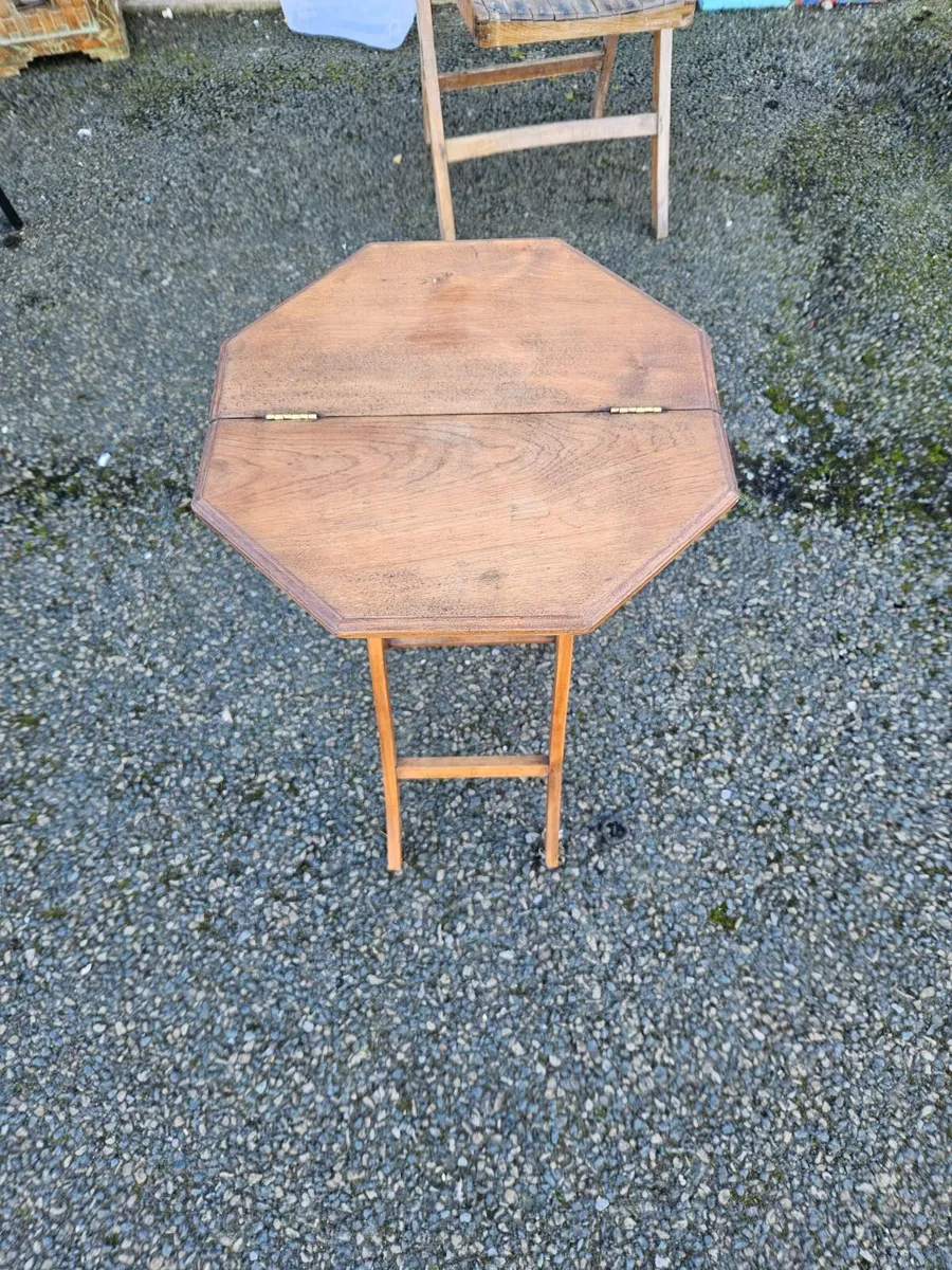 Vintage Antique Campaign Military Table - Image 1