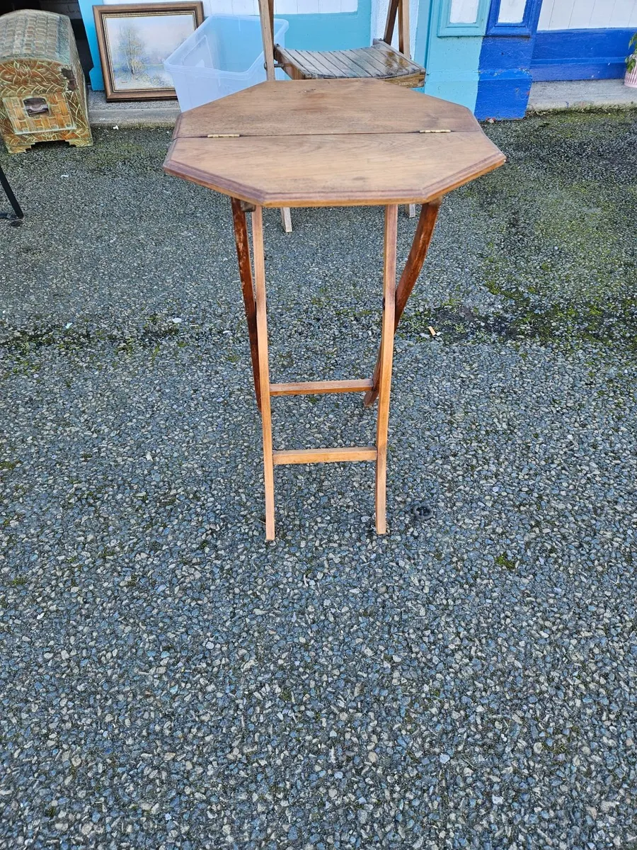 Vintage Antique Campaign Military Table - Image 3