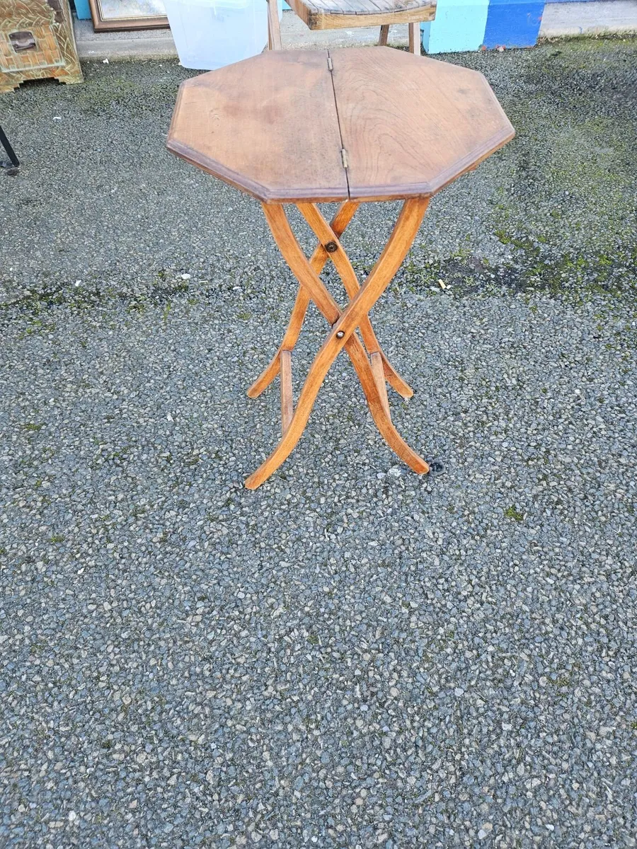 Vintage Antique Campaign Military Table - Image 4