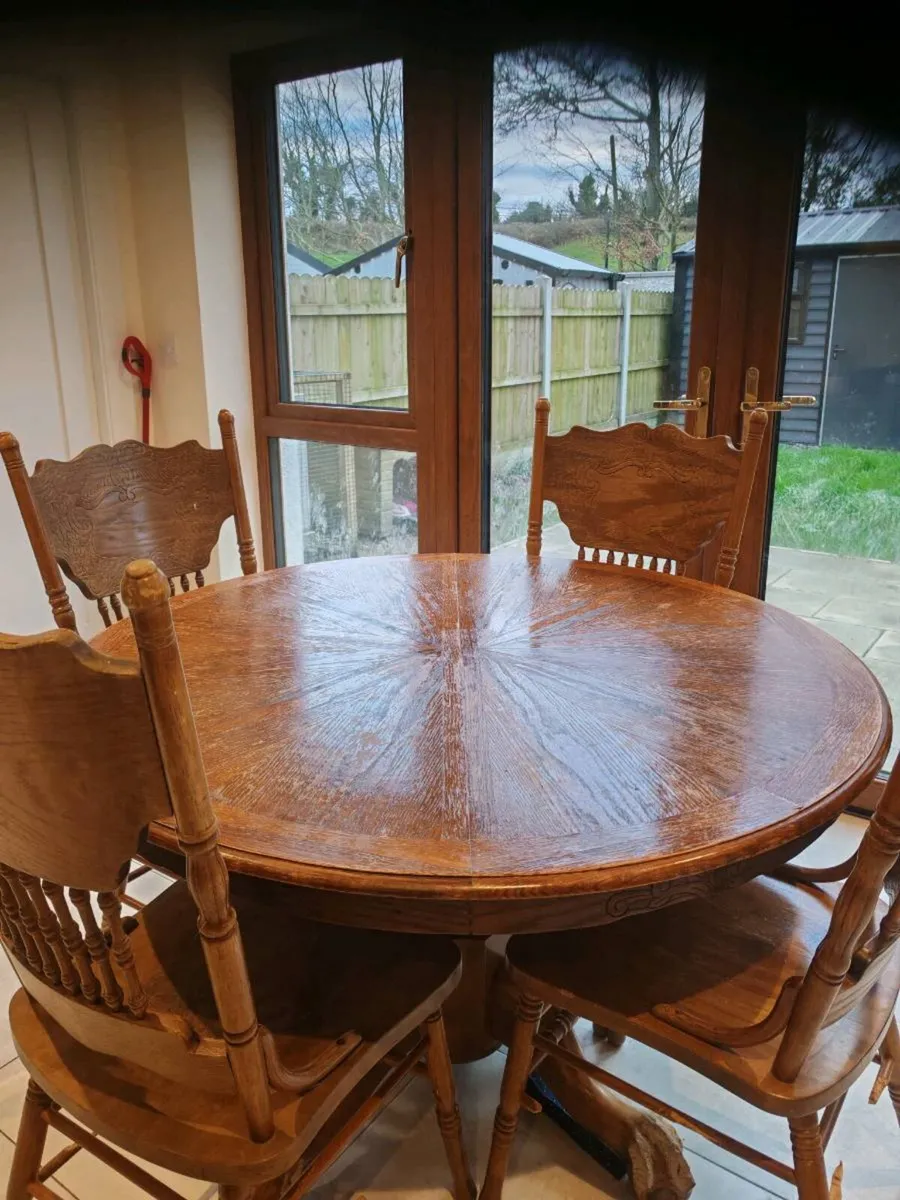 Antique solid oak table - Image 1