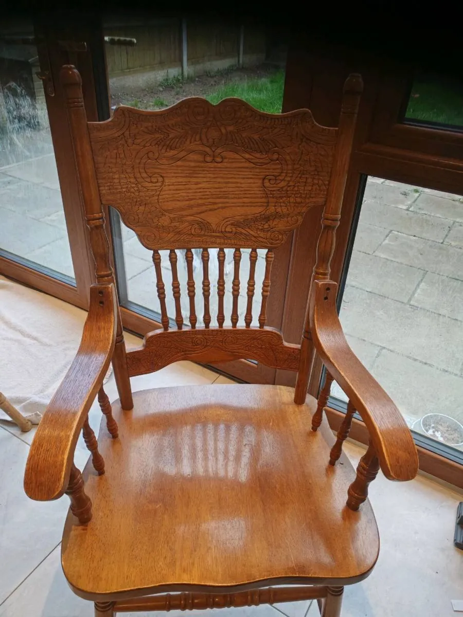 Antique solid oak table - Image 2