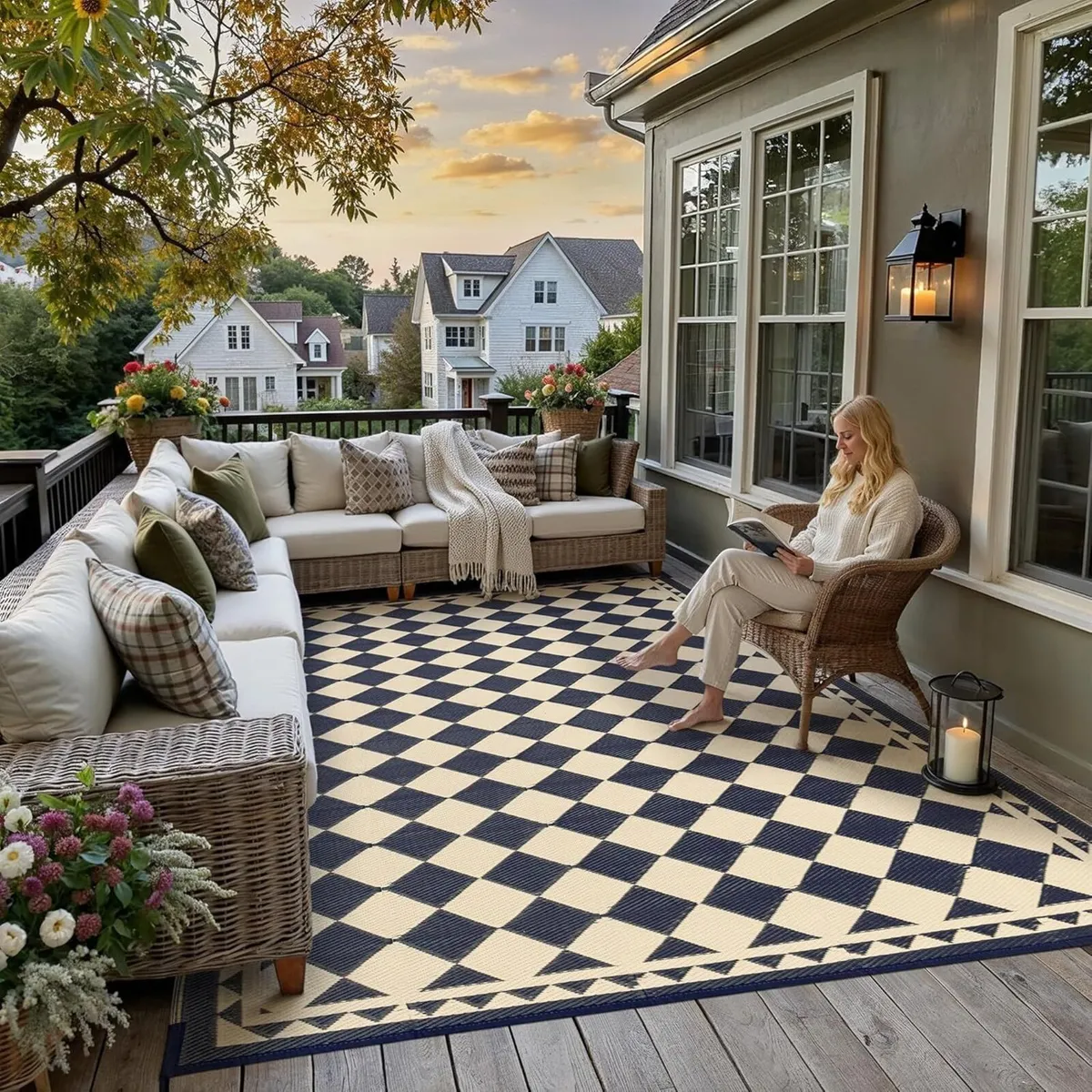 Outdoor Rug Extra Large Garden for Patios - Image 1