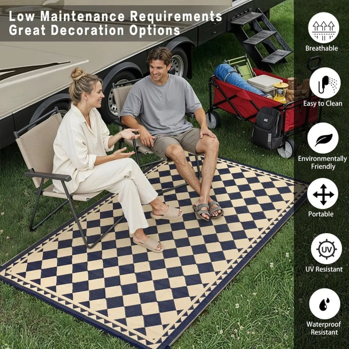 Outdoor Rug Extra Large Garden for Patios - Image 2