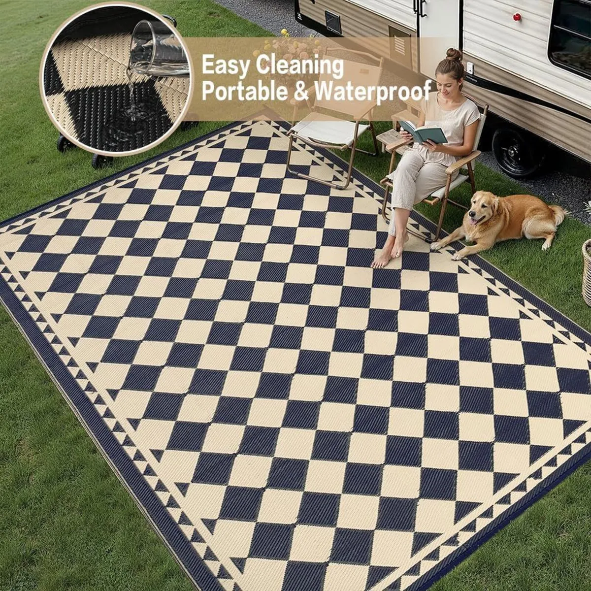 Outdoor Rug Extra Large Garden for Patios - Image 4