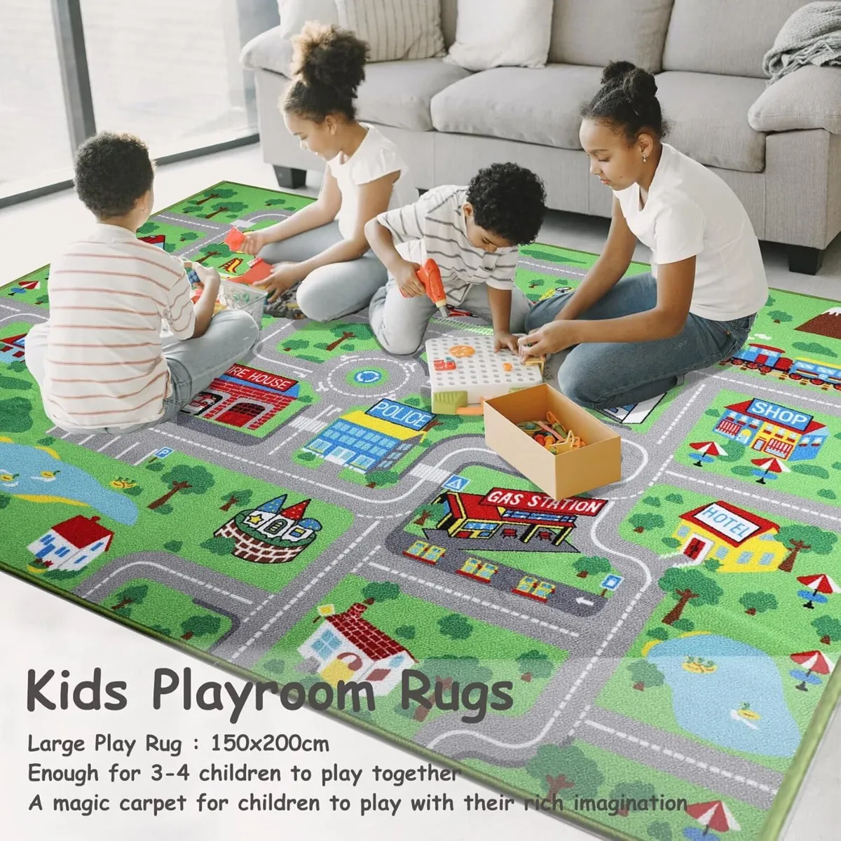 Kids Carpet Playmat Rug 150x200cm Extra Large - Image 2