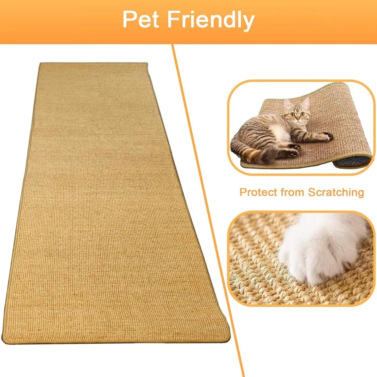 Sisal Runner Rug 300x80cm Woven Carpet Extra Long - Image 4