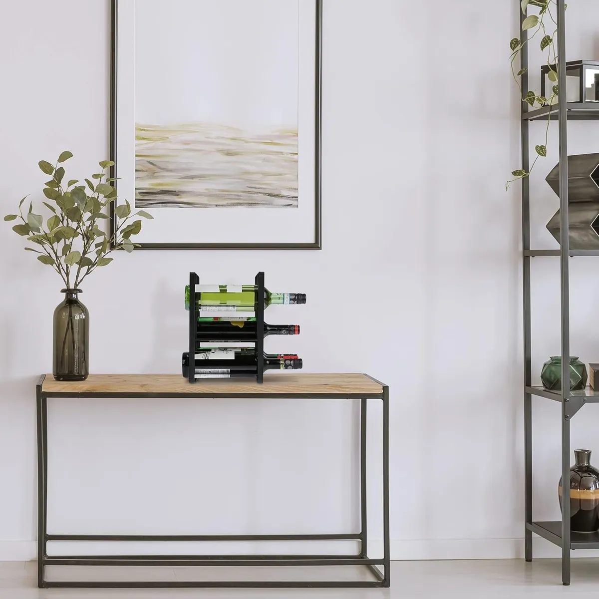 Metal Wine Rack 9 Bottles HxWxD: 30.5 x 27 20 cm - Image 2