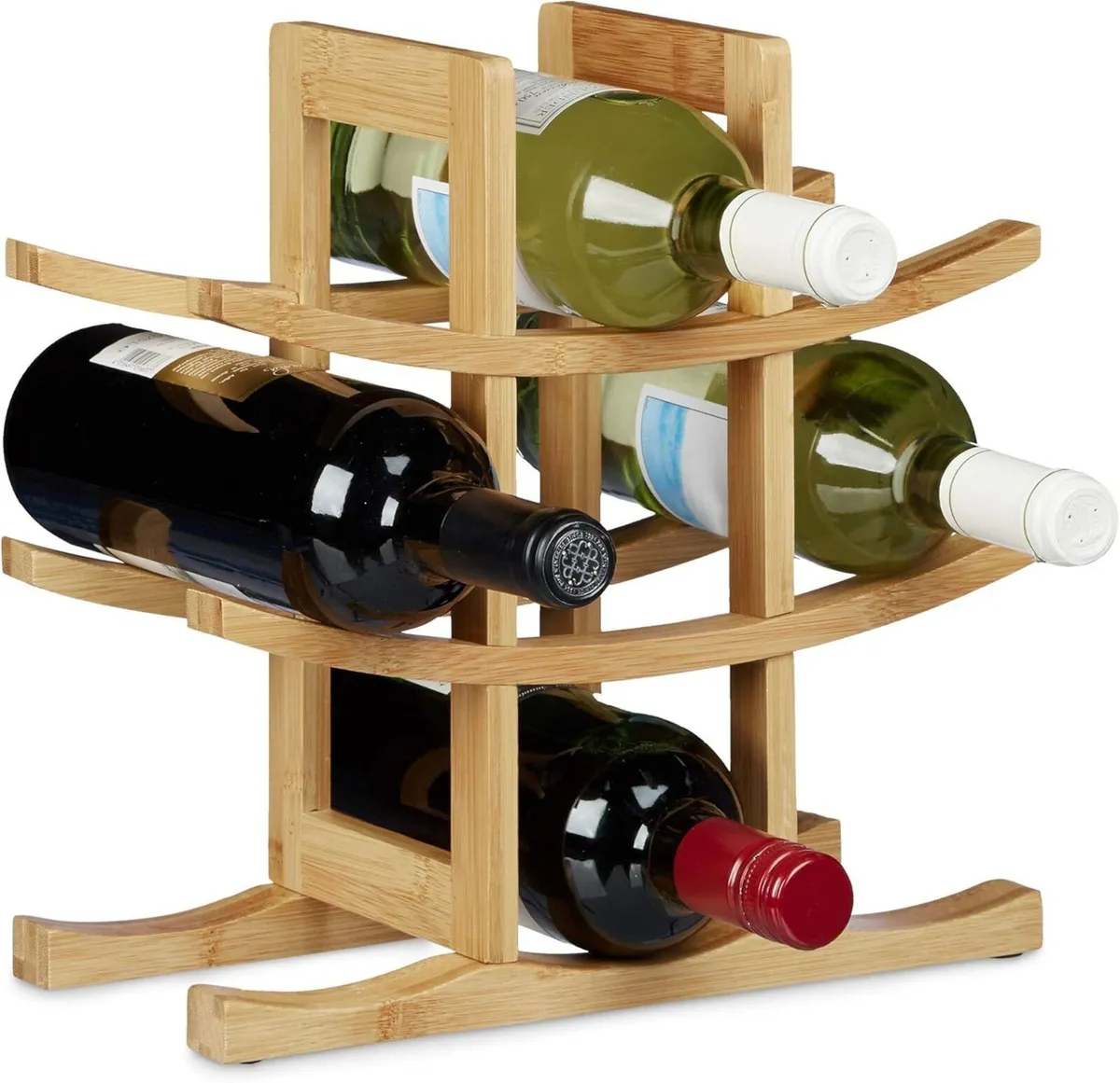 bamboo wine rack for 9 standard bottles original - Image 1