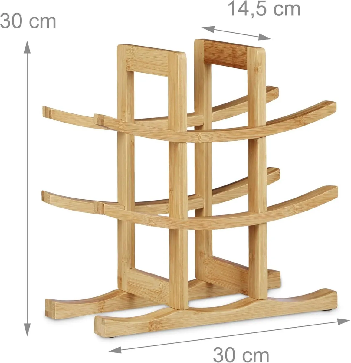 bamboo wine rack for 9 standard bottles original - Image 3