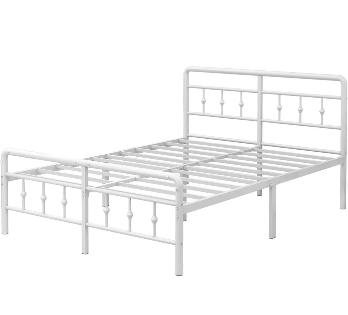 4ft6 Double Bed Frame with Headboard and Footboard - Image 4