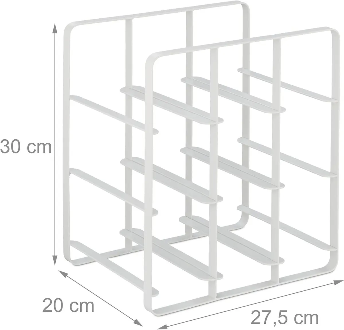 Metal Wine Rack 9 Bottles Powder-Coated Iron 30 x - Image 3