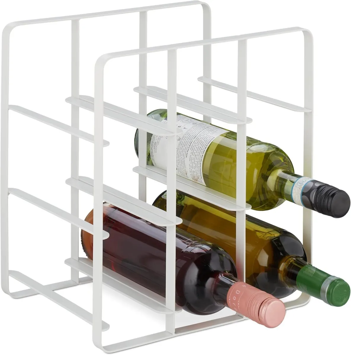 Metal Wine Rack 9 Bottles Powder-Coated Iron 30 x - Image 1