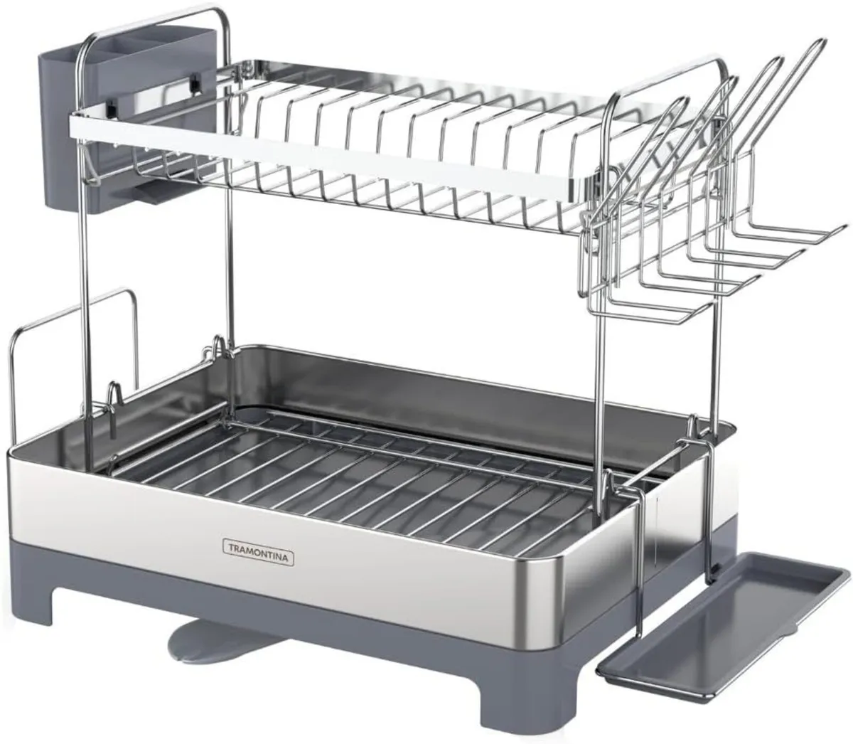 2 Tier Stainless Steel Dish Rack - Image 1