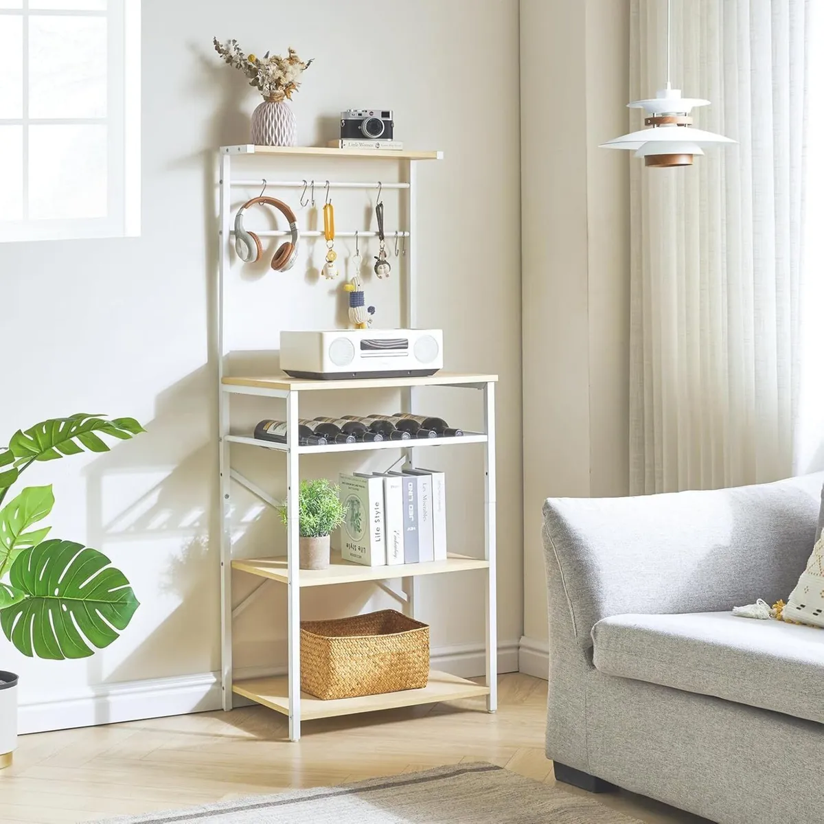 Kitchen Baker's Rack Microwave Oven Stand with - Image 2