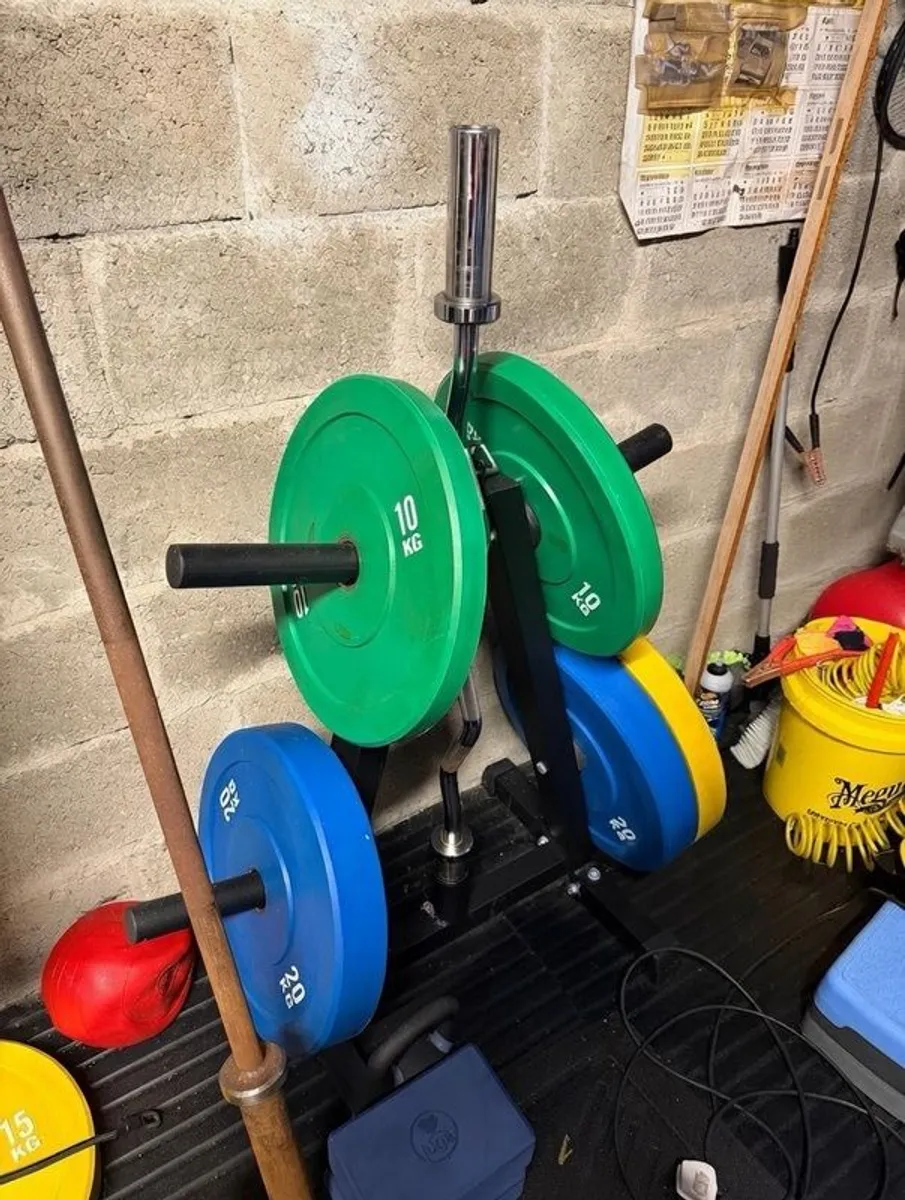 Pro Plates Commercial Power Rack with Lat Pulldown, Low Row + 97.5kg steel plates + 500kg bumper weights - Image 4