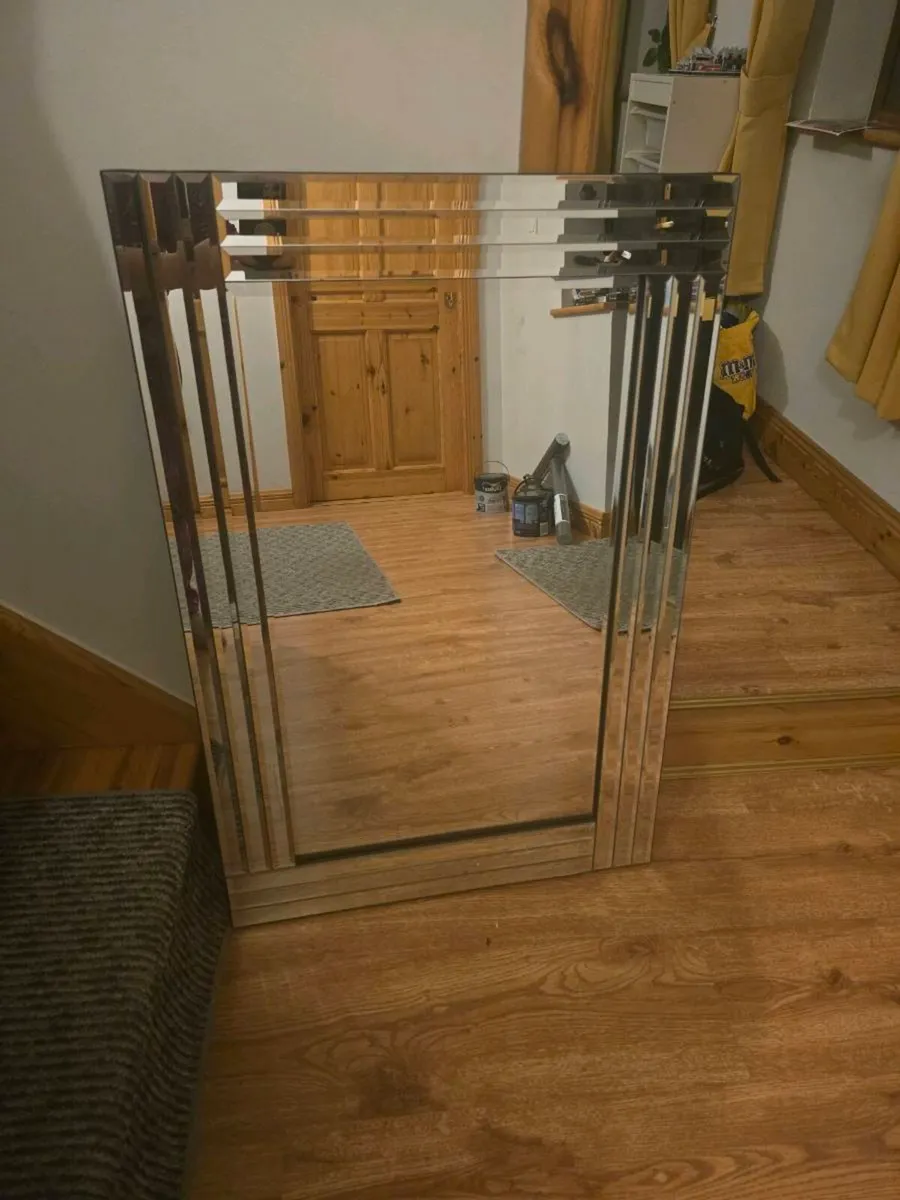 Large heavy silver mirror 60x90 cm - Image 2