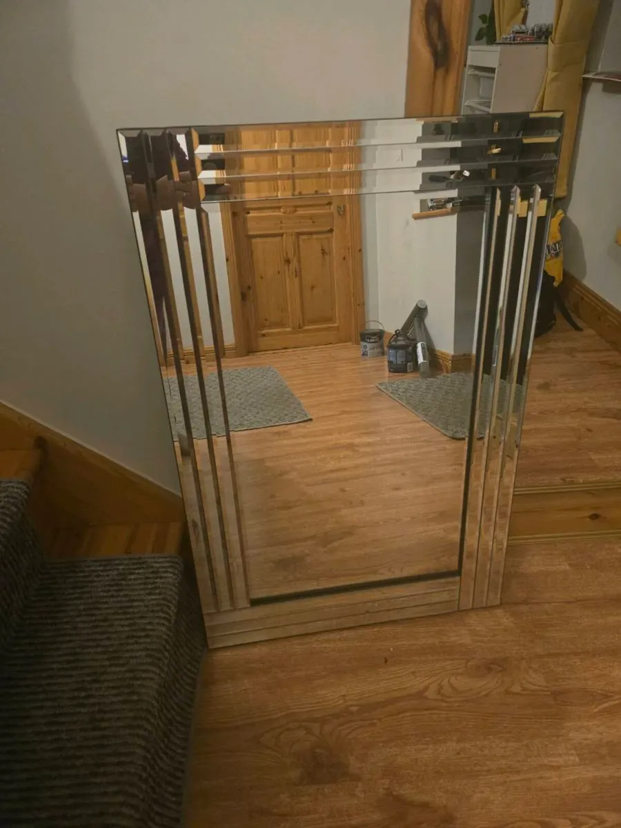 Large heavy silver mirror 60x90 cm - Image 1