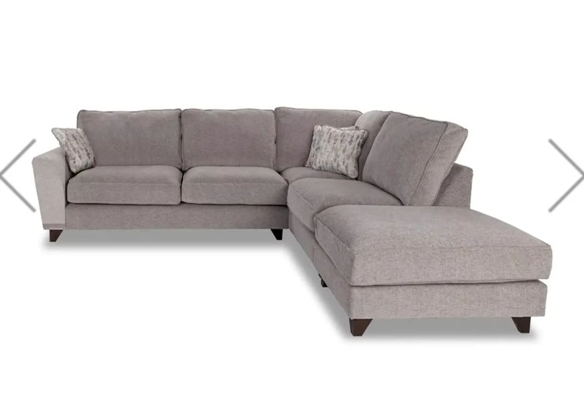 L-shape Sofa and footstool - Image 1