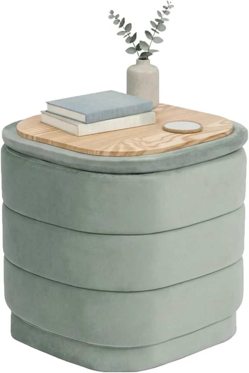 Storage Ottoman Cube - Folding Foot Rest with - Image 1