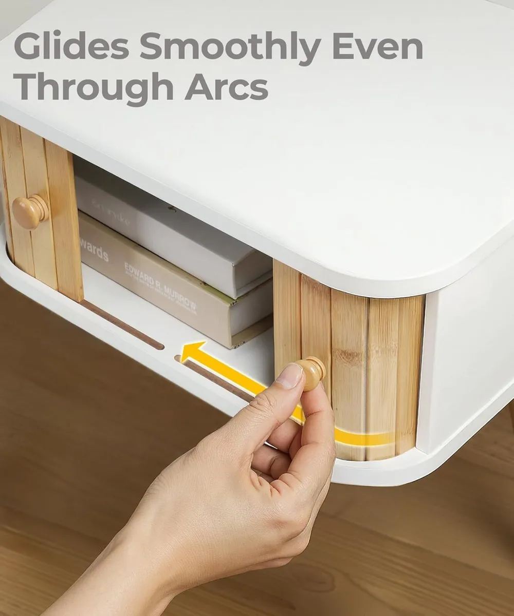 Floating Bedside Tables Set of 2 White Nightstand - Image 4