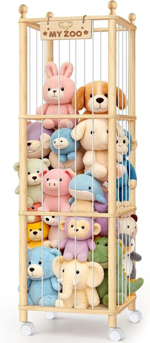 Stuffed Animal Storage Organizer Large Wooden - Image 1