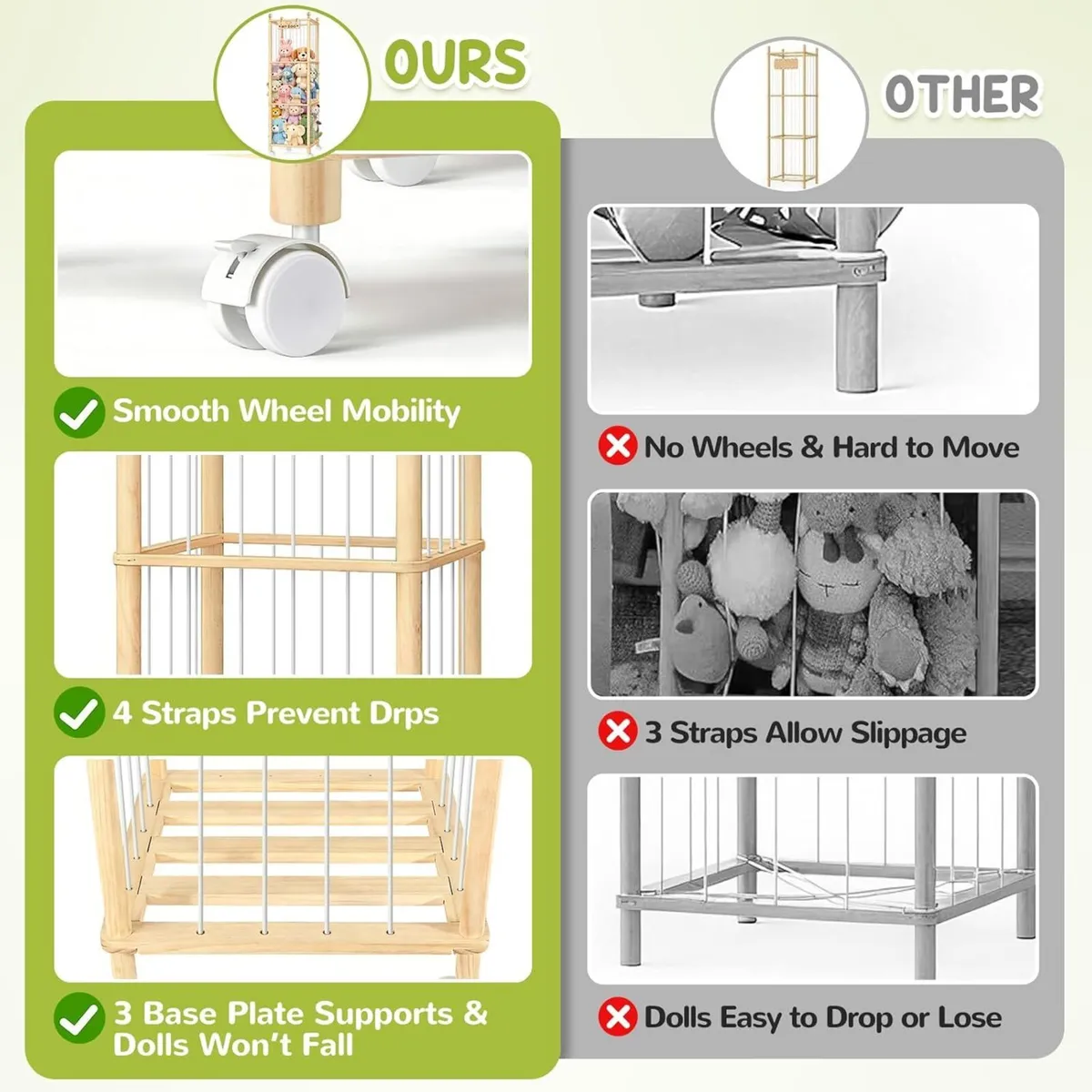 Stuffed Animal Storage Organizer Large Wooden - Image 4