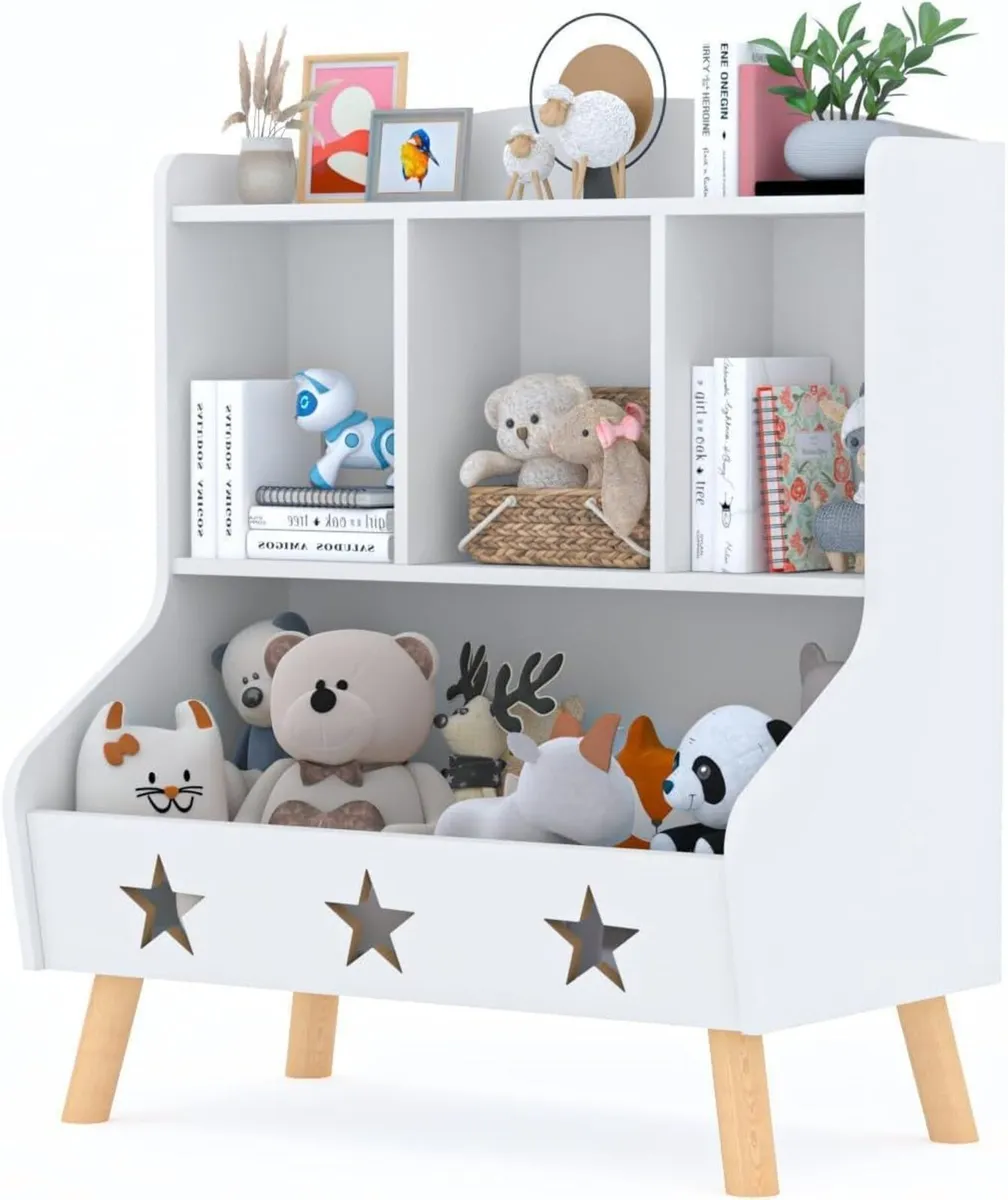 Kids Bookshelf and Toy Storage Organiser Bookcase - Image 1