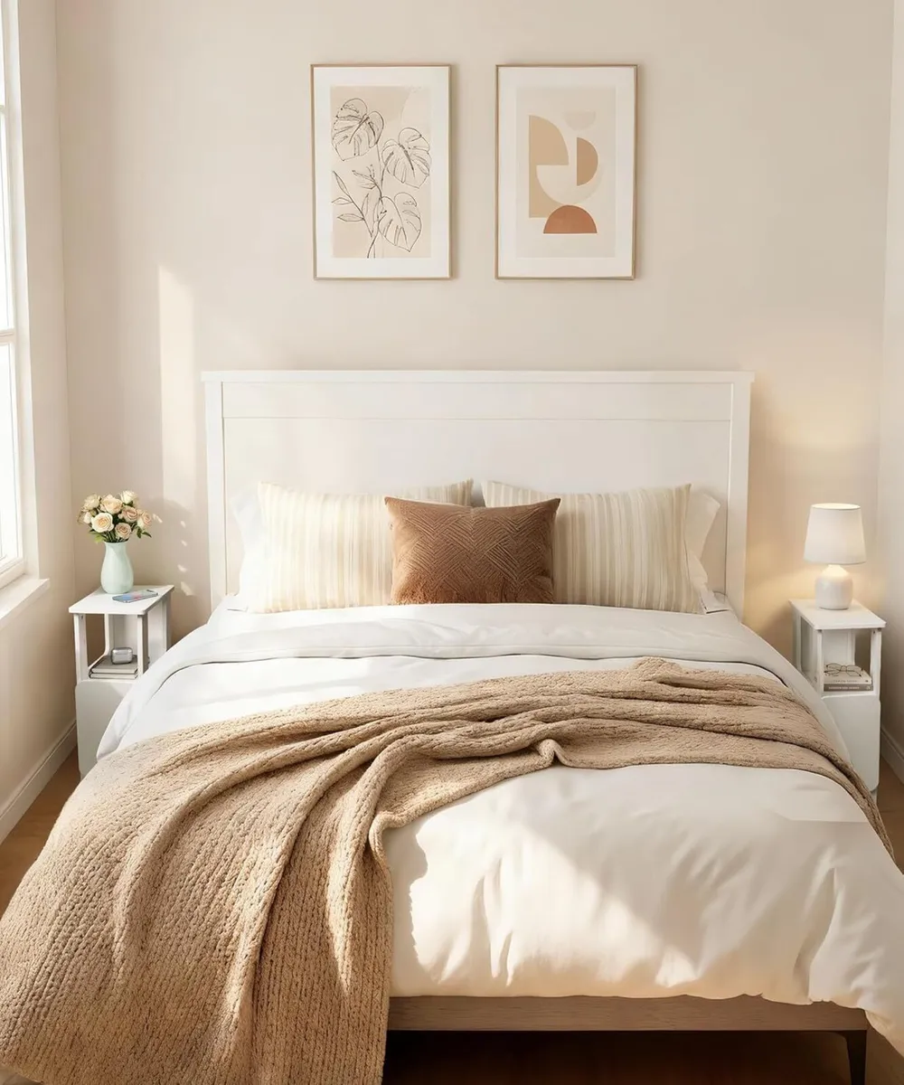 Small Bedside Table Set of 2 Night Stand Slim - Image 2