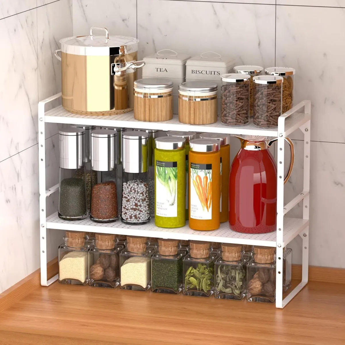 Large Expandable Cabinet Storage Shelf Organizer - Image 2