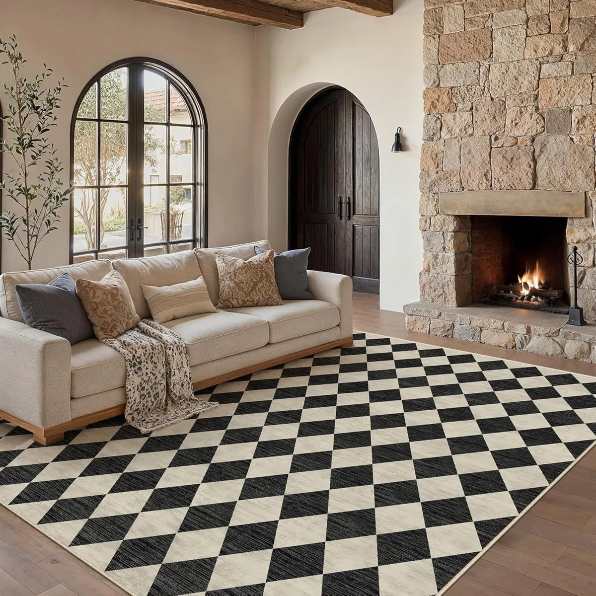 Rugs Living Room Area Rug 200x300cm Black Bedroom - Image 3