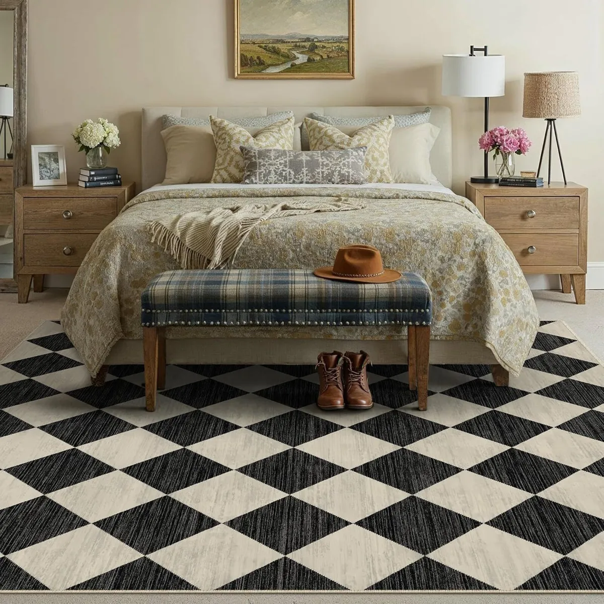 Rugs Living Room Area Rug 200x300cm Black Bedroom - Image 4