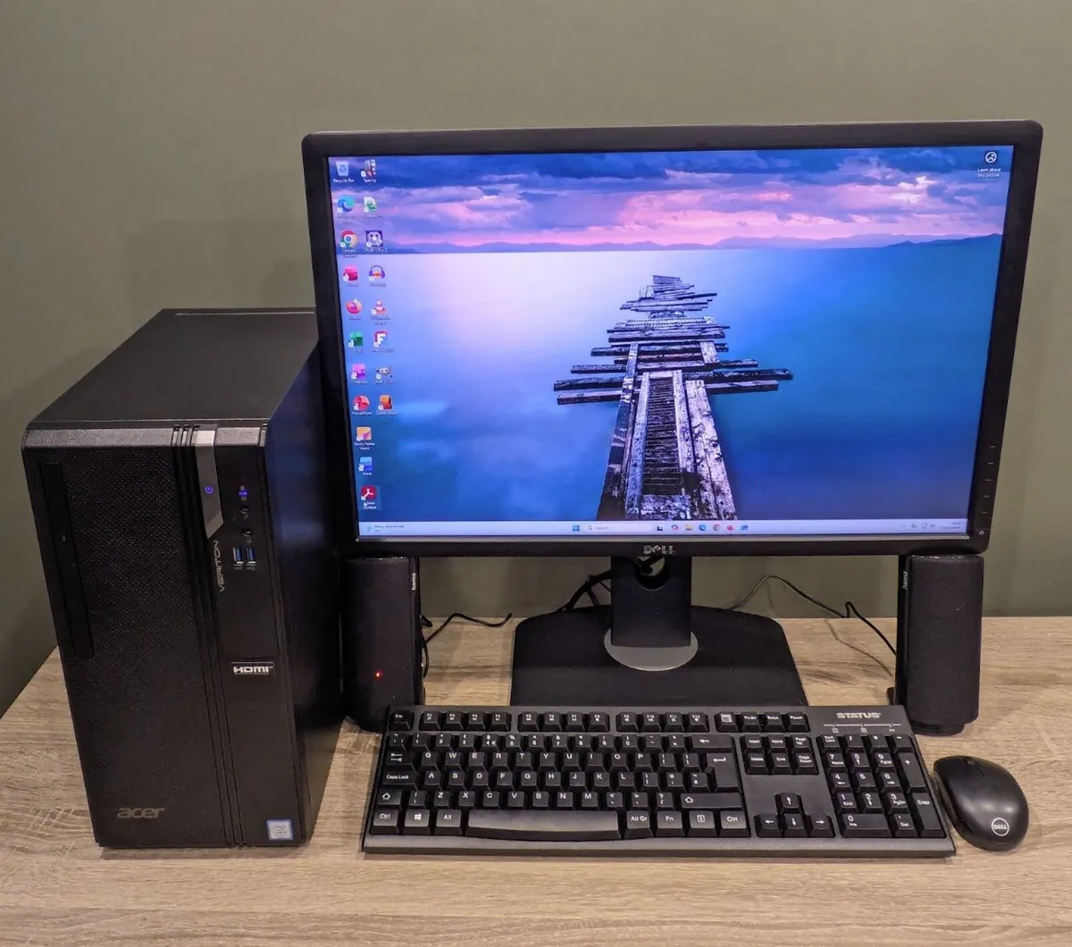 PC Tower Win11 i5 9th CPU 8GB RAM Office'24  24" - Image 1