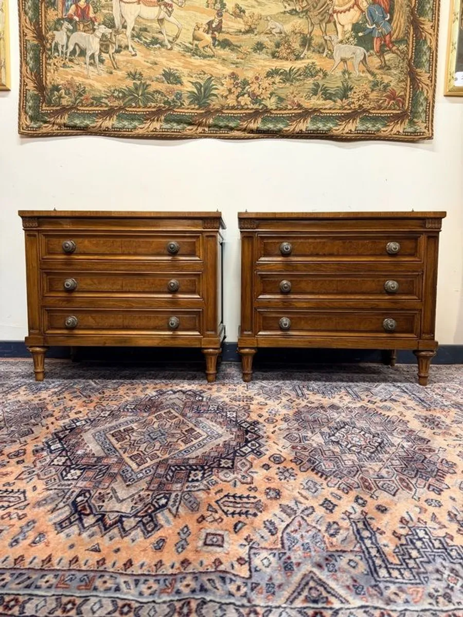 Pair of Vintage Karges Solid Walnut Nightstands - Image 1