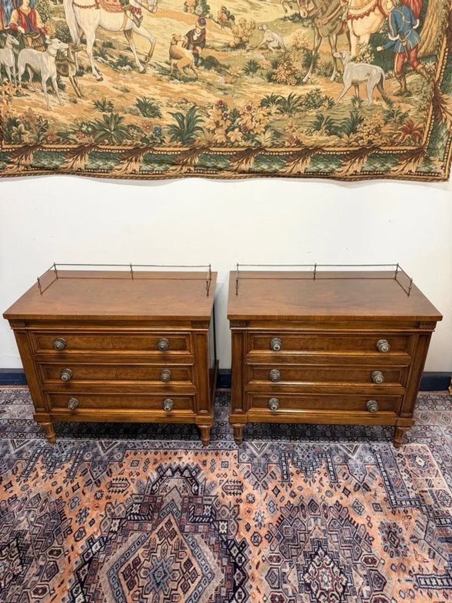 Pair of Vintage Karges Solid Walnut Nightstands - Image 2