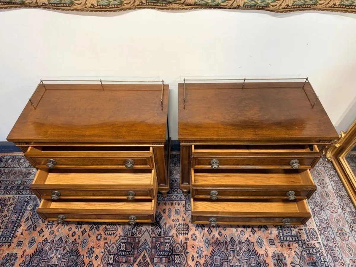Pair of Vintage Karges Solid Walnut Nightstands - Image 3