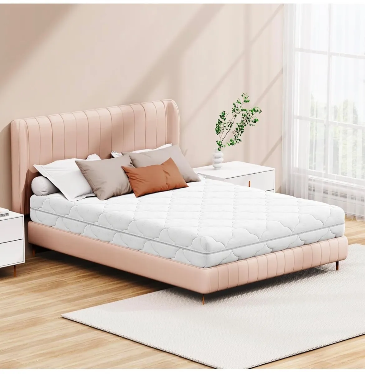 Small Double Mattresses 4ft, 15cm Foam Mattress wi - Image 1