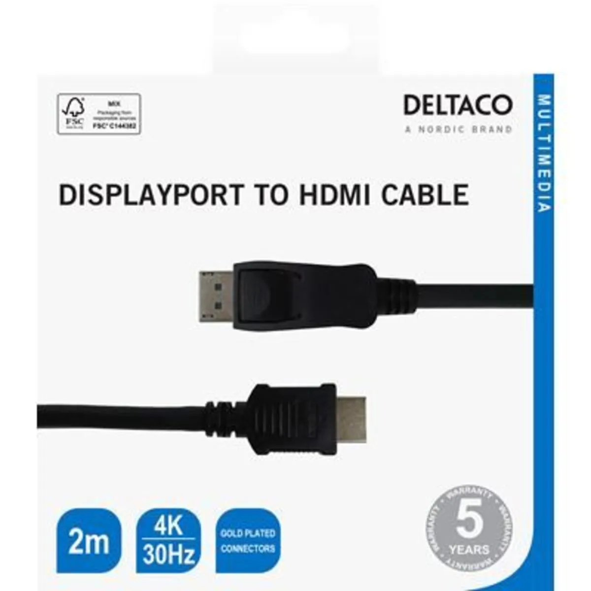 Display Port to HDMI Cable 2 Meter - Image 3