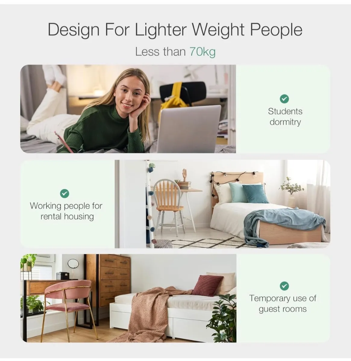 4FT Small Double Pocket Sprung Mattress 8 Inch Med - Image 3