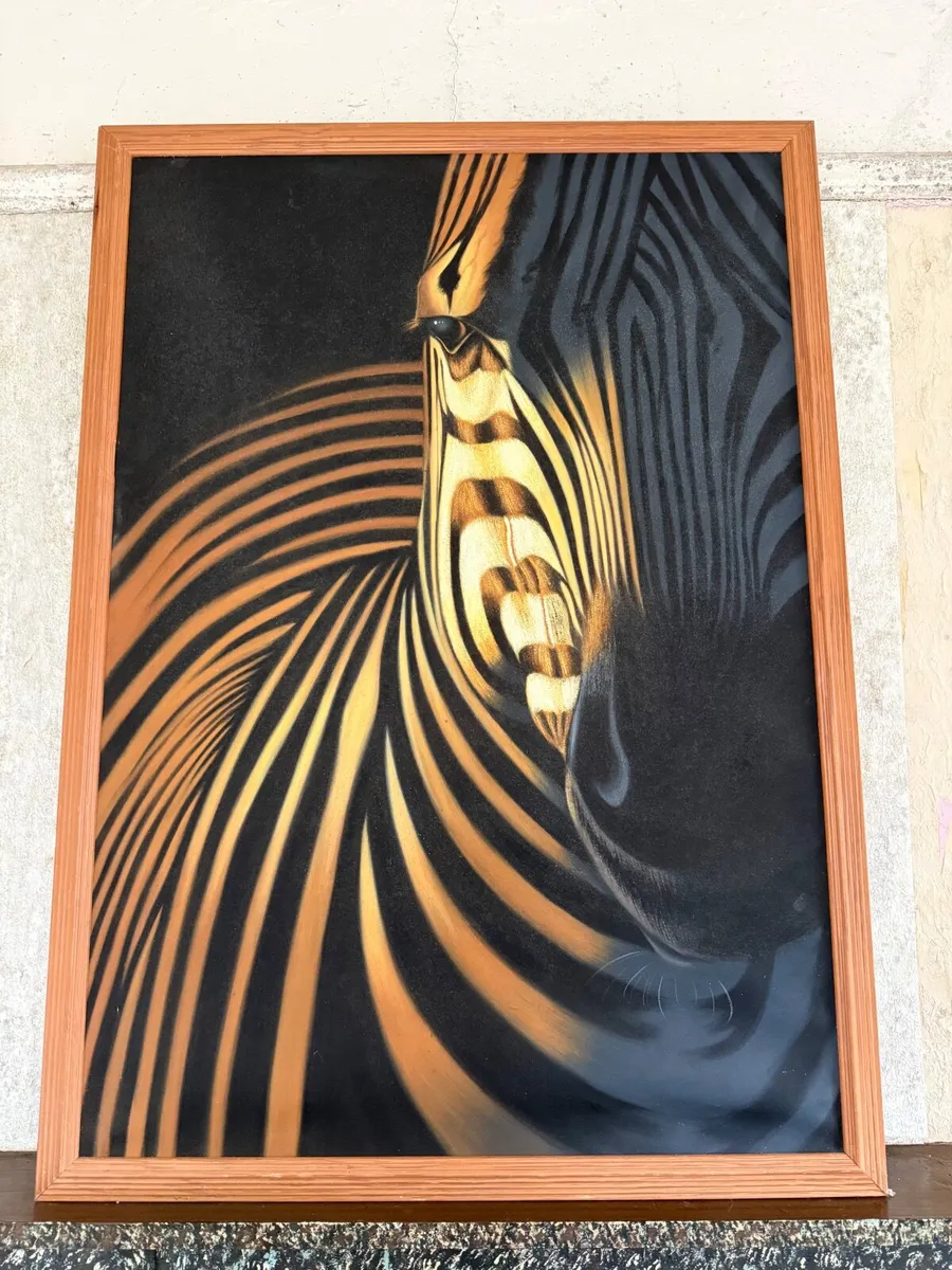 Zebra Oil Based Large Artwork - Image 1