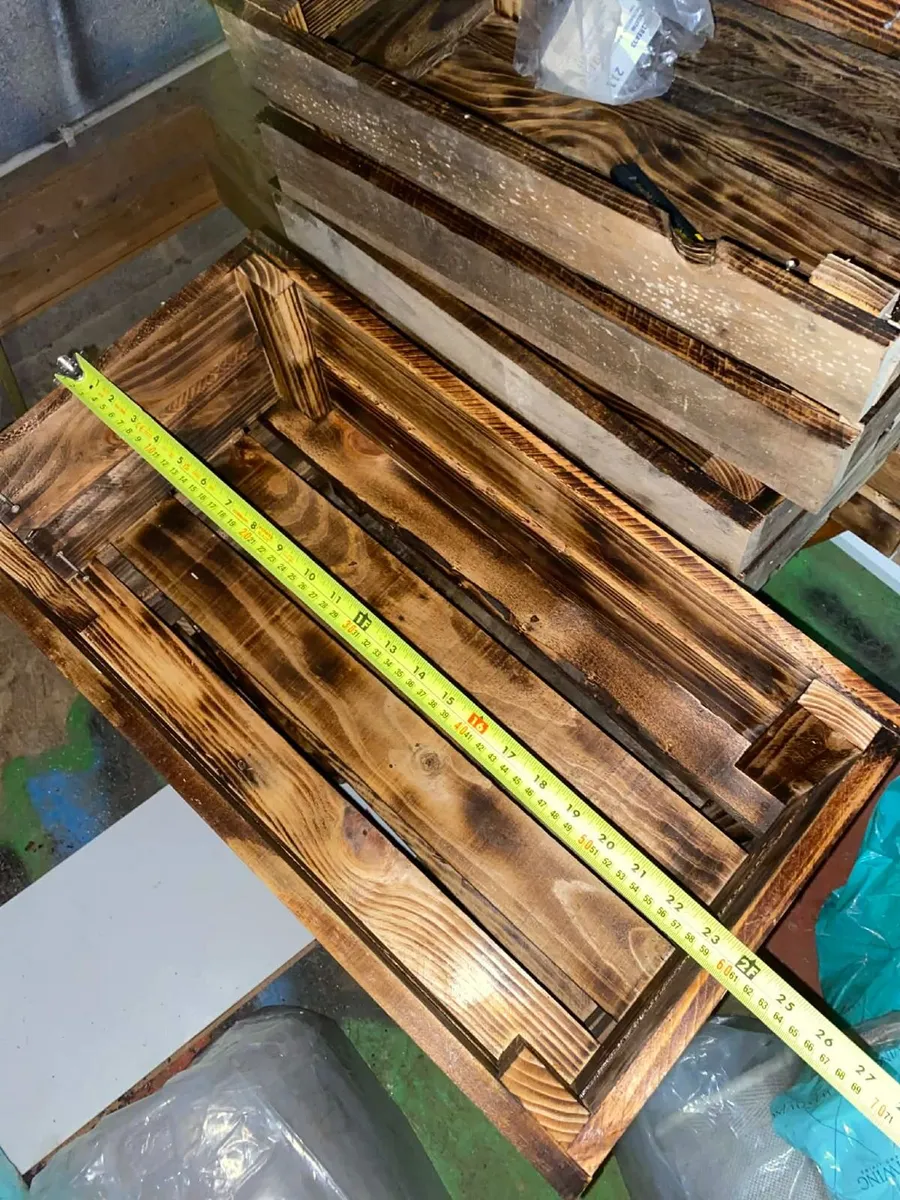 Rustic Torched Wooden Crates – €20 Each - Image 4