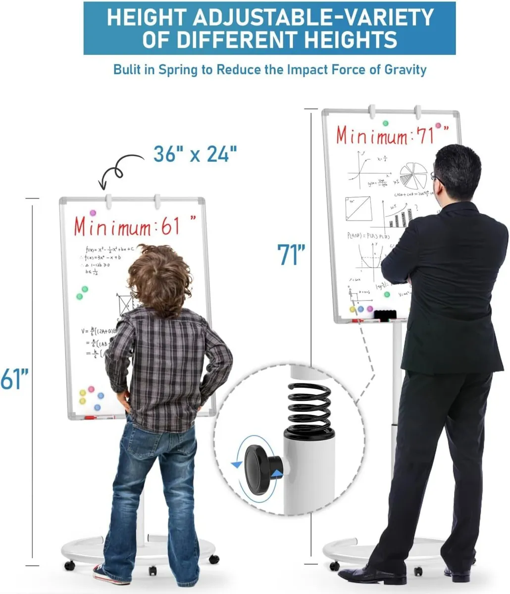 Flip Chart Stands Mobile Whiteboard 90 x 60 cm - Image 2