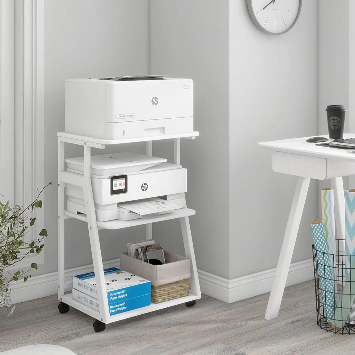 50x40x75cm 3 Tier Printer Table with Storage - Image 1