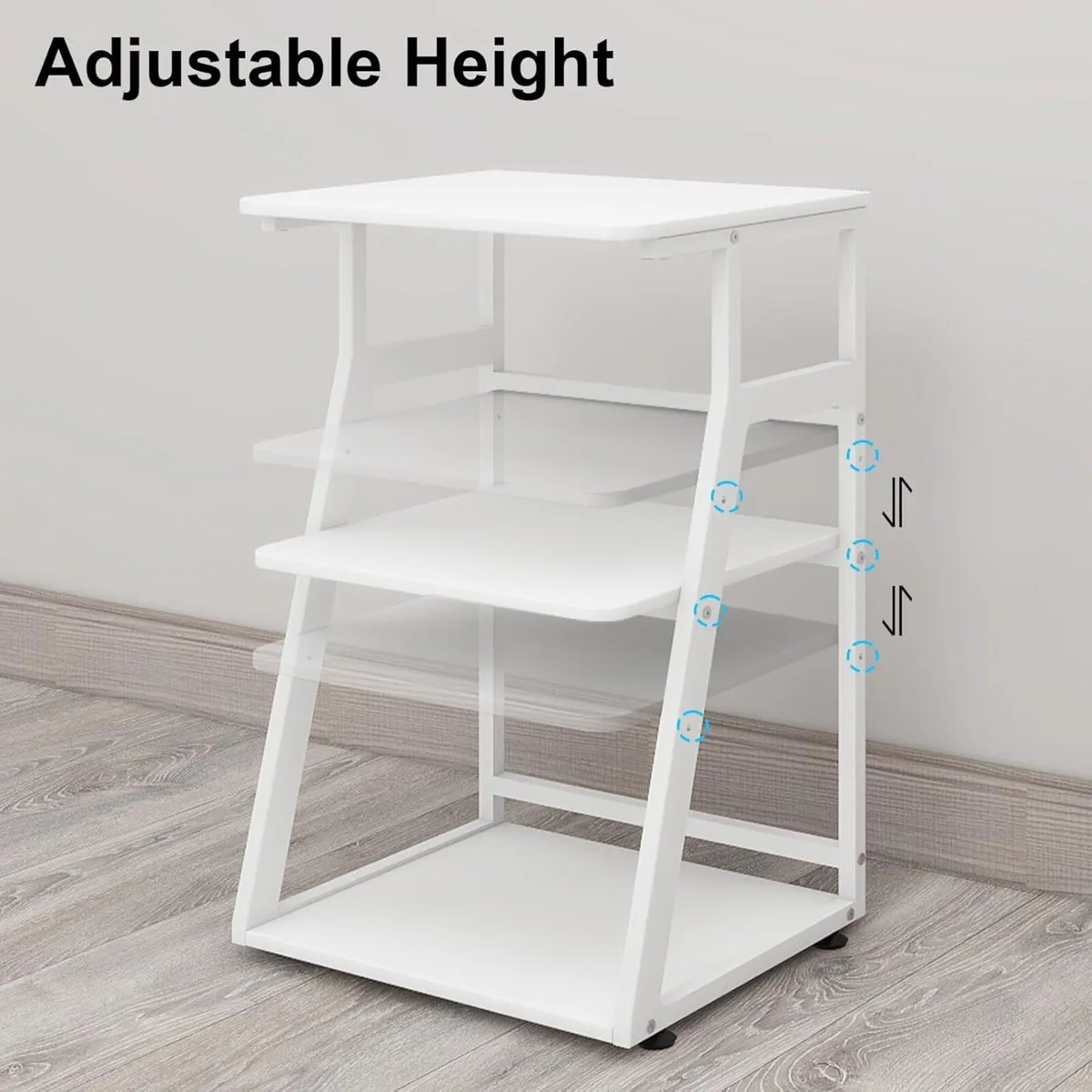 50x40x75cm 3 Tier Printer Table with Storage - Image 4