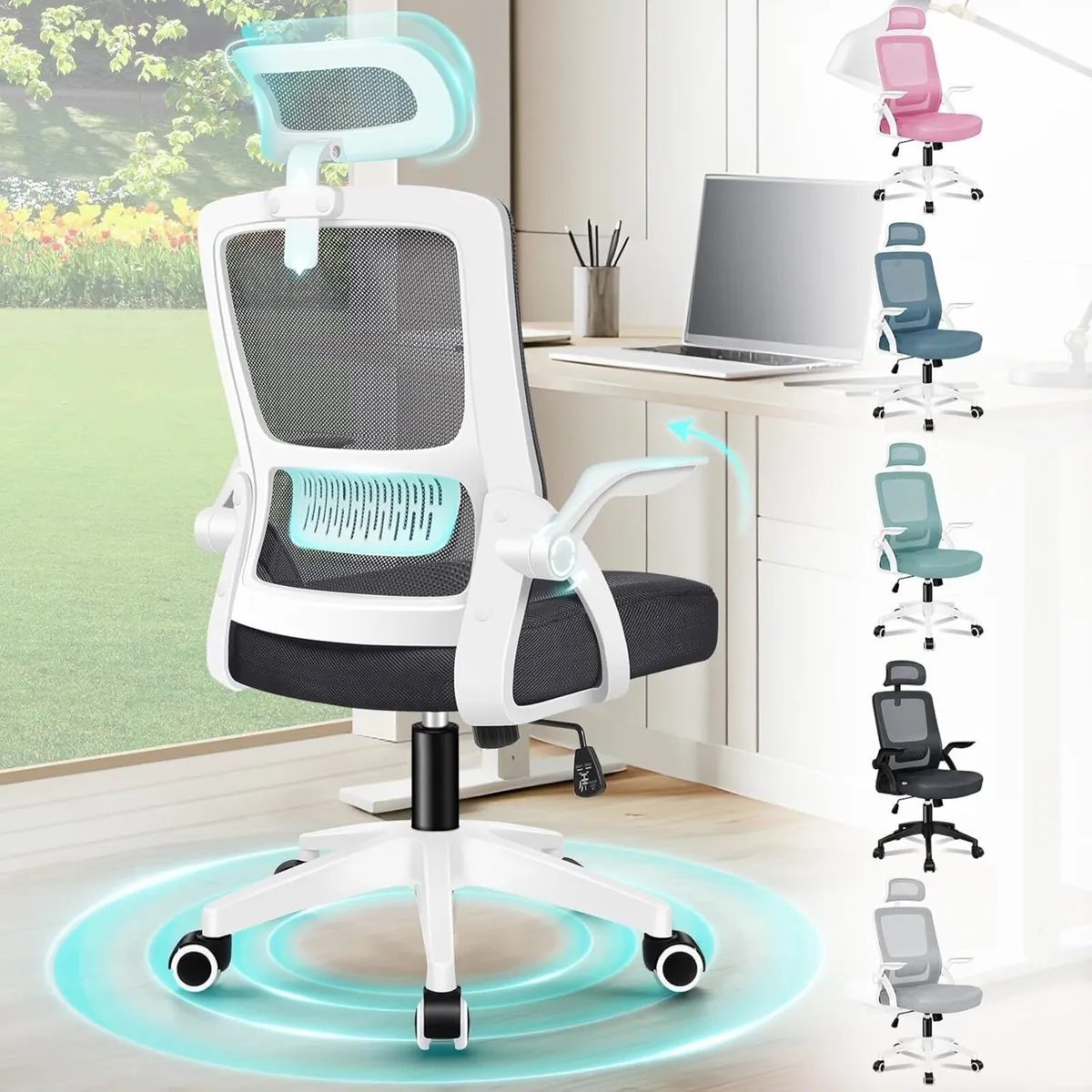 Ergonomic Office Chair with Headrest High Back - Image 1