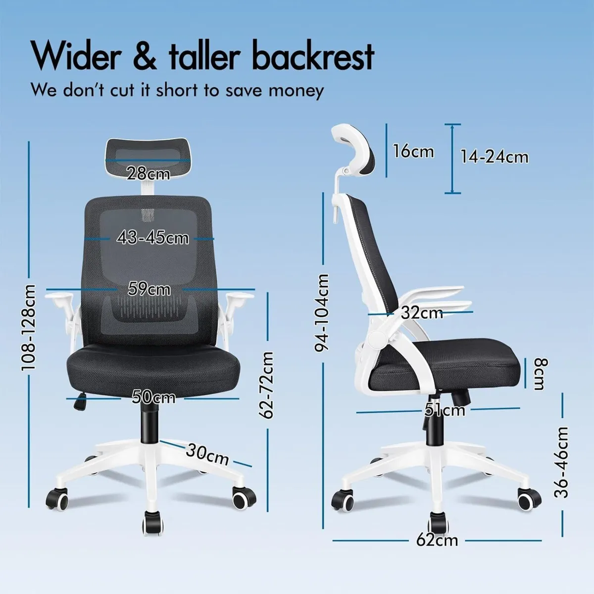 Ergonomic Office Chair with Headrest High Back - Image 2