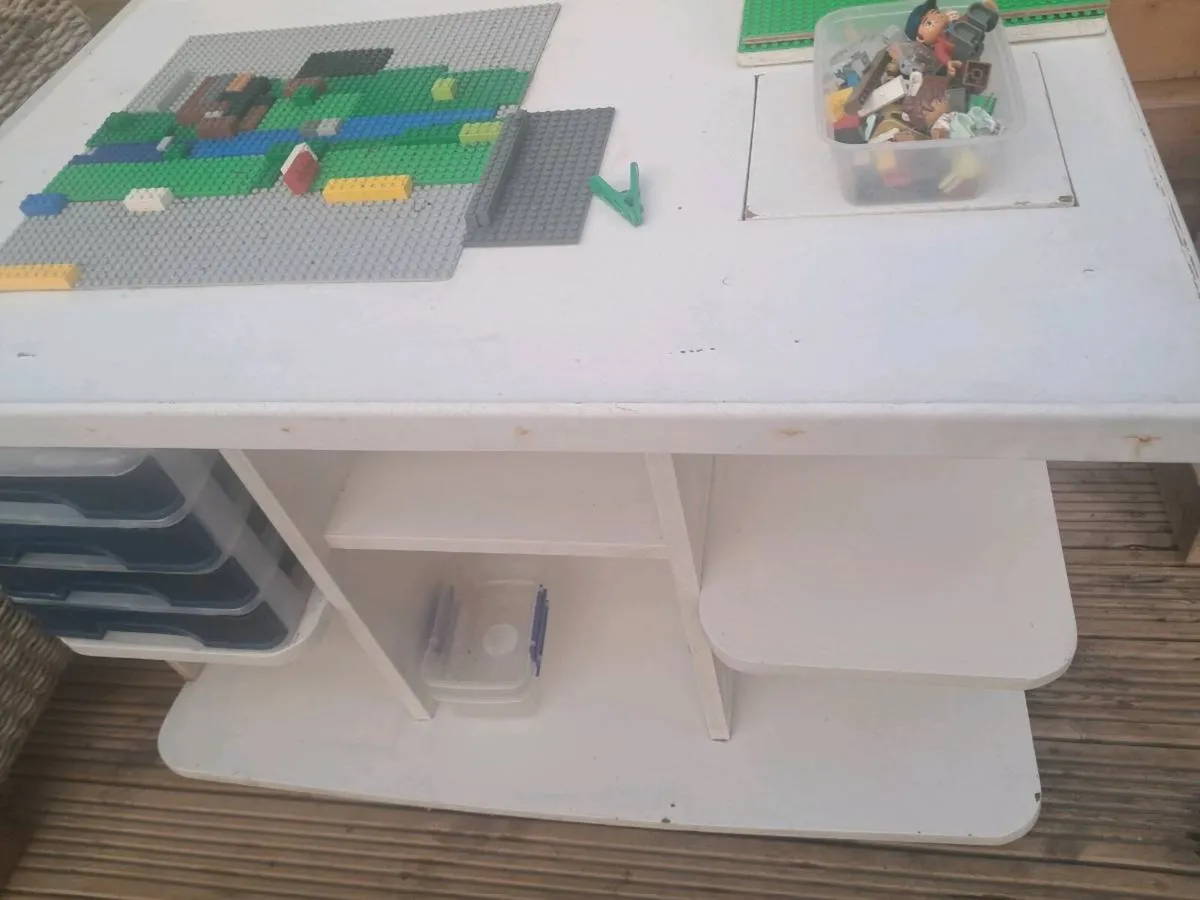 Lego play table and toy storage - Image 1