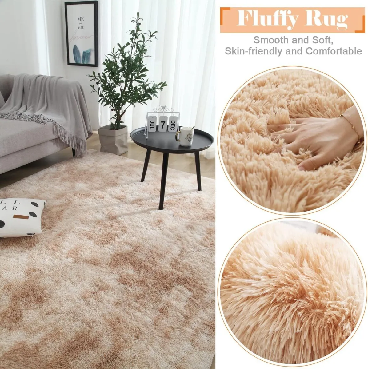 Rugs Living Room 200x300cm Fluffy Area for - Image 2